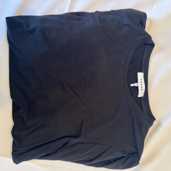 FRAME PUFF SLEEVE BLACK TOP SIZE XS - Picture 3 of 11